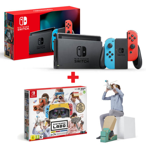 Nintendo Switch with Joy-Con Blue Red - Version 1.1 + Labo VR